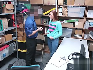 Redhead Ornella gets her tight cunt demolished when found robbing